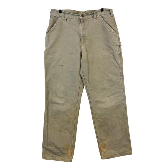 Carhartt 34x32 Duck Canvas Dungaree Carpenter Pants - Picture 1 of 11